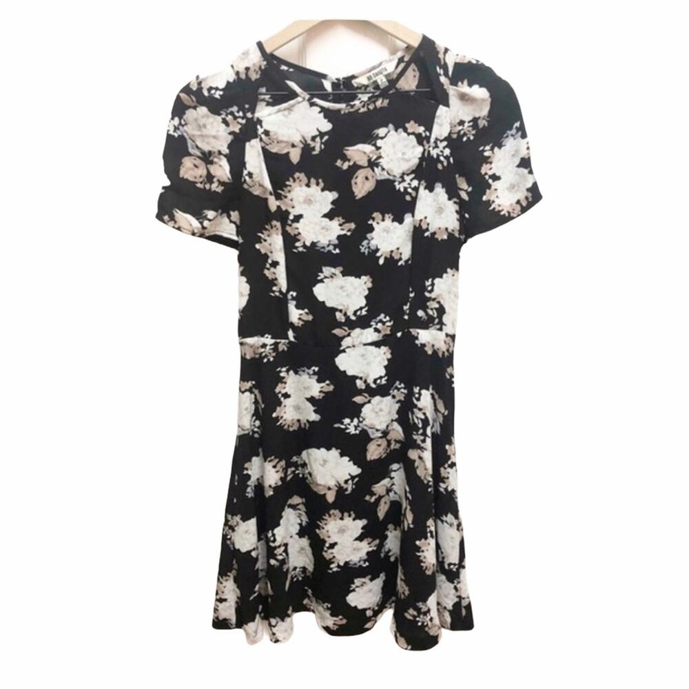 BB Dakota black floral skater style dress 2